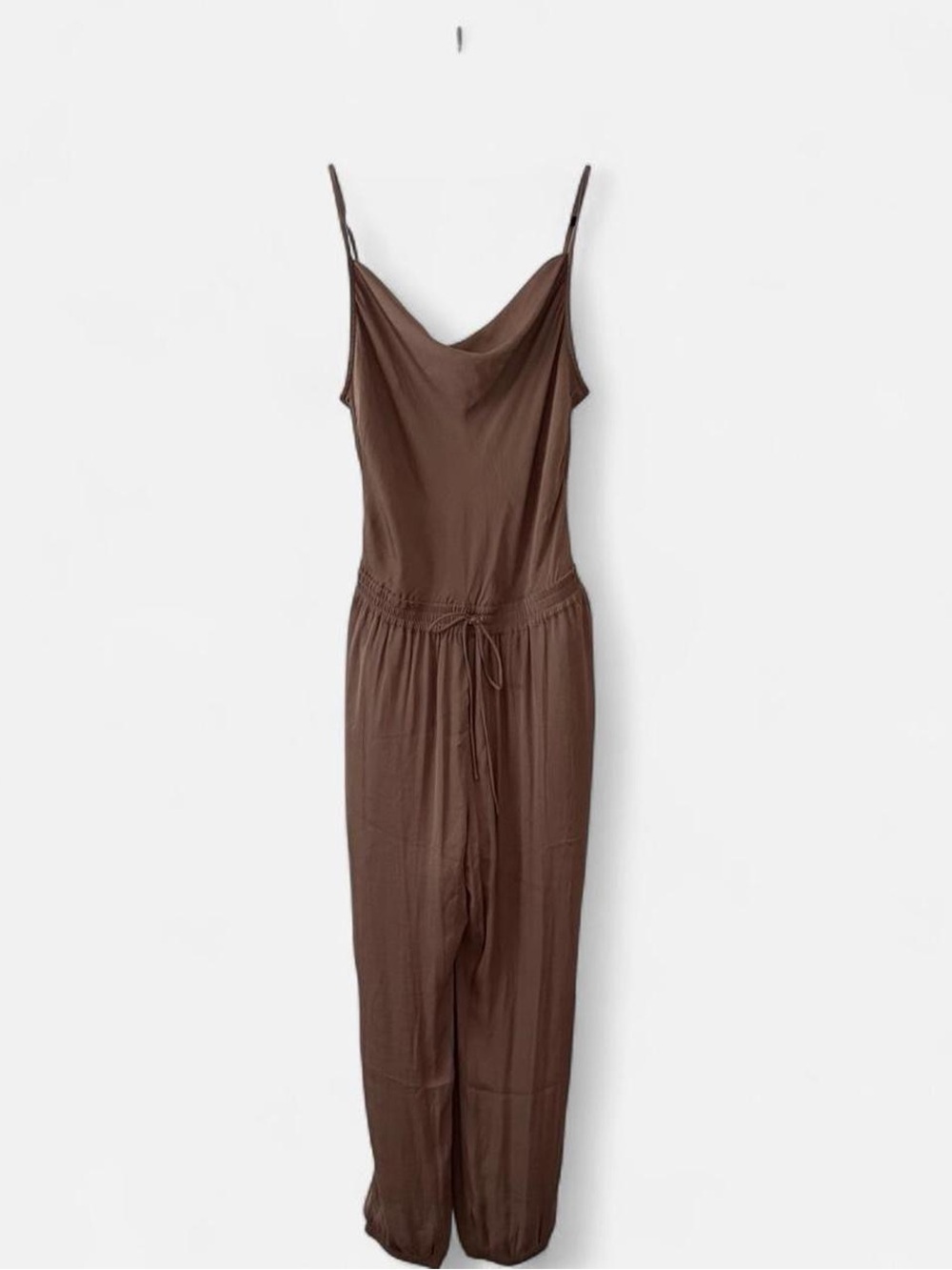 Naked Zebra Brown Cowl Neck Jumpsuit